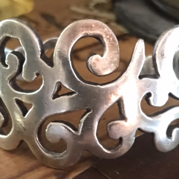 Thick Sterling silver  bracelet - Picture 1 of 3